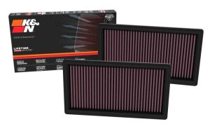 Land Rover Range Rover Engine Air Filter - K&N Engineering - High-Flow Drop-In (Washable/Reusable, Oiled Cotton) - 2022+